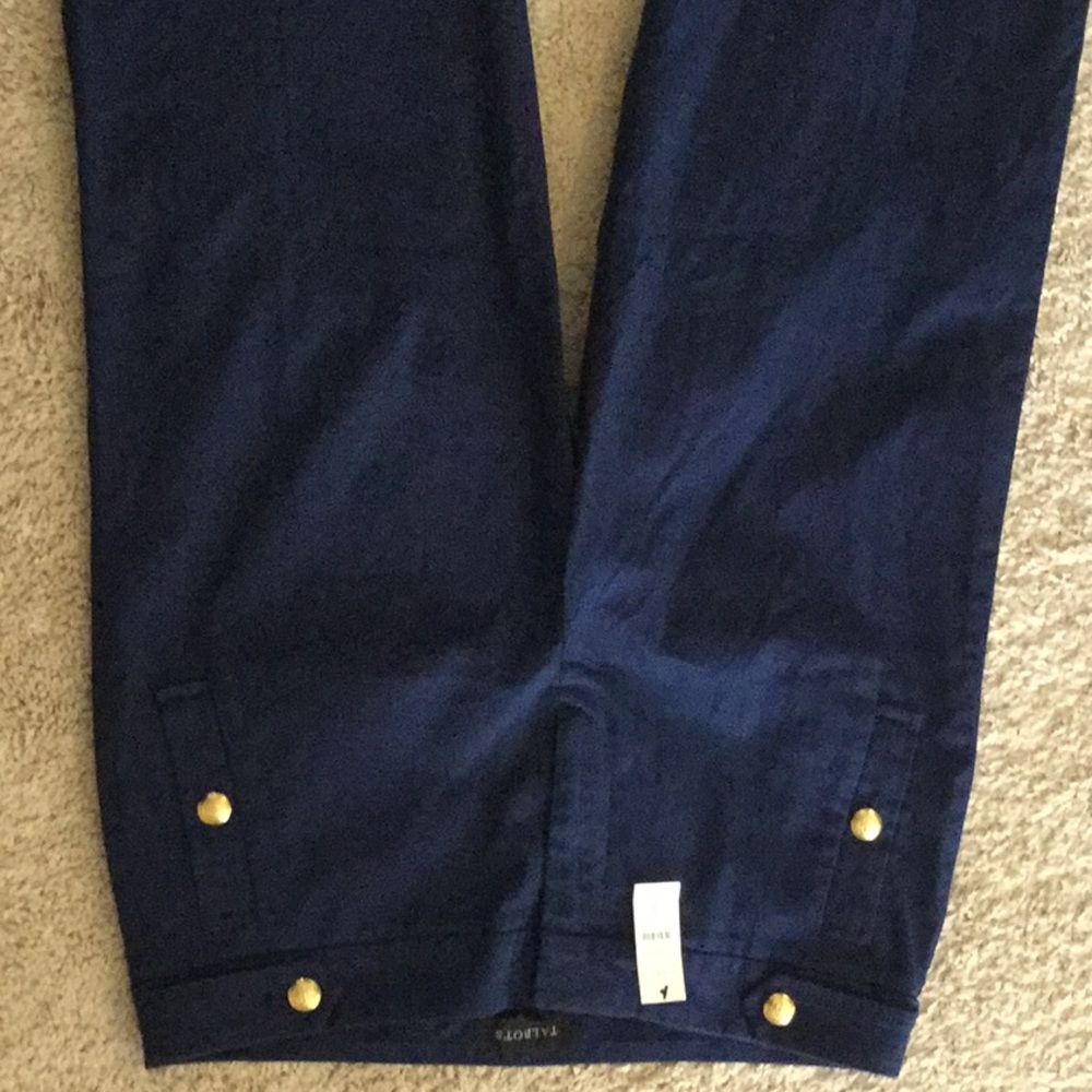 TALBOTS NAVY SAILOR CROP PANTS SIZE 8